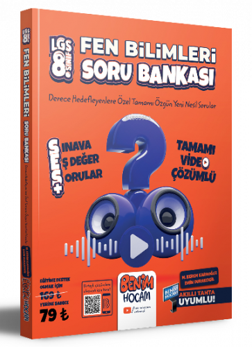 2023 LGS 8.Sınıf Fen Bilimleri SES Tamamı Video Çözümlü Soru Bankası