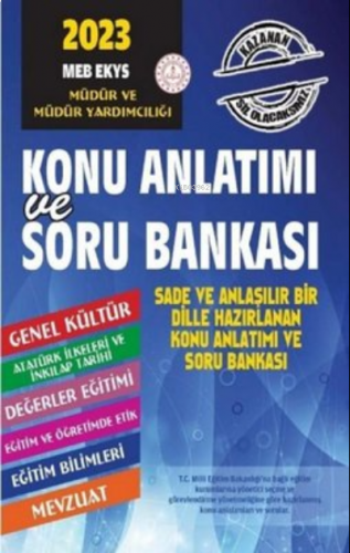 2023 MEB EKYS Müdür ve Müdür Yardımcılığı Konu Anlatımlı Soru Bankası
