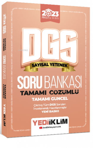 2023 Prestij Serisi Dgs Sayısal Yetenek Tamamı Çözümlü Soru Bankası