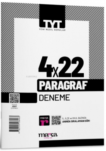 2023 TYT Paragraf 4 Deneme Tamamı Video Çözümlü Marka Yayınları
