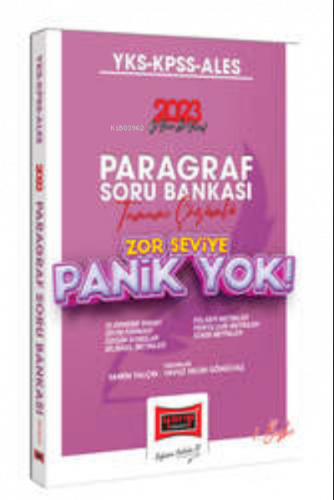 2023 YKS-KPSS-ALES Panik Yok Paragraf Soru Bankası Tamamı Çözümlü Soru Bankası (Zor Seviye)
