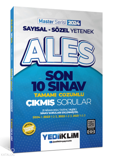 2024 ALES Sayısal - Sözel Yetenek Son 10 Sınav Tamamı Çözümlü Çıkmış S