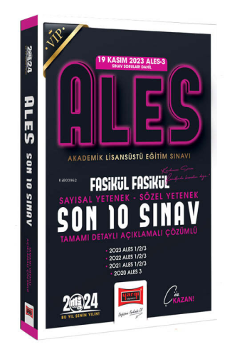 2024 ALES Son 10 Sınav Fasikül Fasikül Çıkmış Sorular (19 Kasım 2023 A
