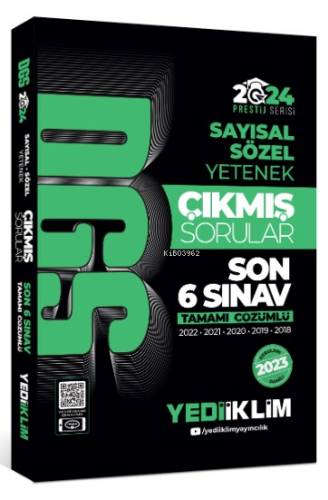 2024 DGS Sayısal Sözel Yetenek Tamamı Çözümlü Son 6 Sınav Çıkmış Sorul