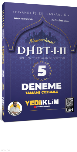 2024 Dhbt- I-II Din Hizmetleri Alan Bilgisi Testi Tamamı Çözümlü 5 Den