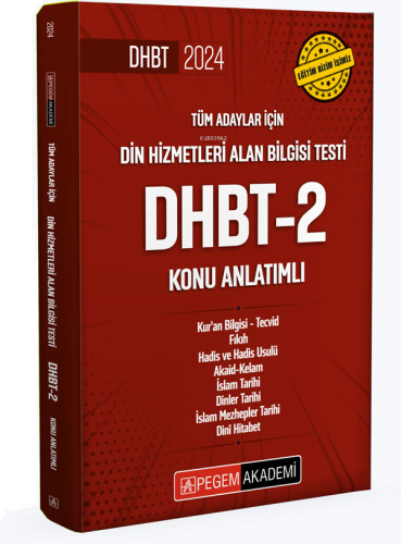 2024 Din Hizmetleri Alan Bilgisi Testi DHBT-2 Konu Anlatımlı