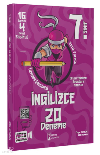 2024 İsem 7. Sınıf İngilizce 20 Deneme