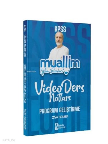 2024 İsem KPSS Muallim Eğitim Bilimleri Program Geliştirme Video Ders Notları