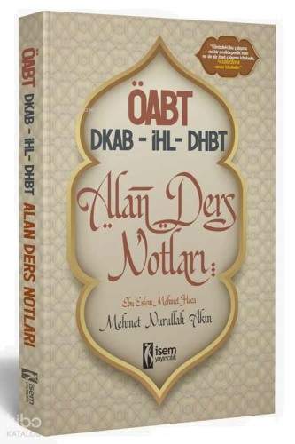 2024 İSEM KPSS ÖABT DKAB-İHL-DHBT Alan Ders Notları