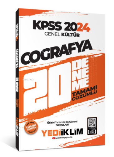 2024 KPSS Genel Kültür Coğrafya Tamamı Çözümlü 20 Deneme