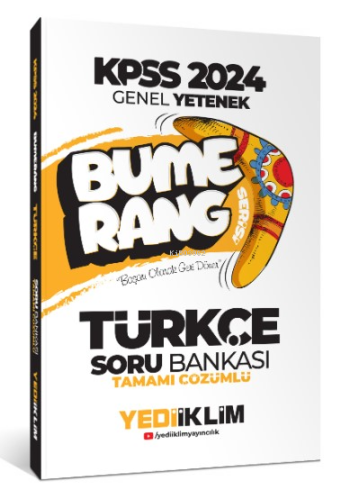 2024 KPSS Genel Yetenek Bumerang Türkçe Tamamı Çözümlü Soru Bankası