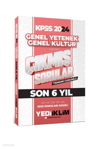 2024 KPSS Lisans Genel Yetenek Genel Kültür Son 6 Yıl Tamamı Çözümlü Ç
