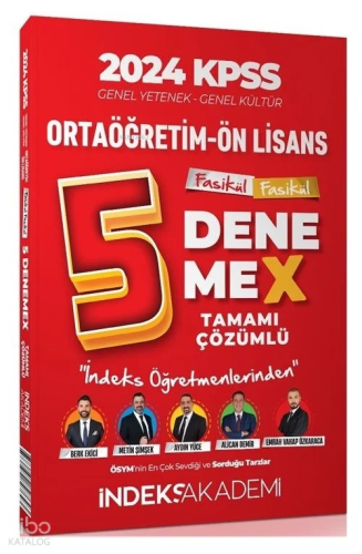 2024 KPSS Lise Ortaöğretim Ön Lisans 5 DenemeX Fasikül Çözümlü