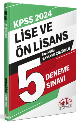 2024 KPSS Lise ve Ön Lisans Tamamı Çözümlü 5 Fasikül Deneme Sınavı