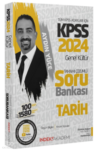 2024 KPSS Tarih Soru Bankası Çözümlü - Aydın Yüce İndeks Akademi Yayıncılık