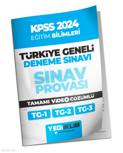 2024 KPSS Türkiye Geneli Eğitim Bilimleri ( 1-2-3 ) Deneme Sınavları T