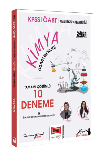 2024 ÖABT Kimya Tamamı Çözümlü 10 Deneme Sınavı