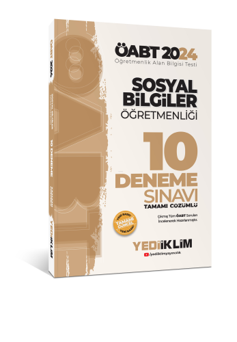 2024 ÖABT Sosyal Bilgiler Öğretmenliği Tamamı Çözümlü 10 Deneme Sınavı
