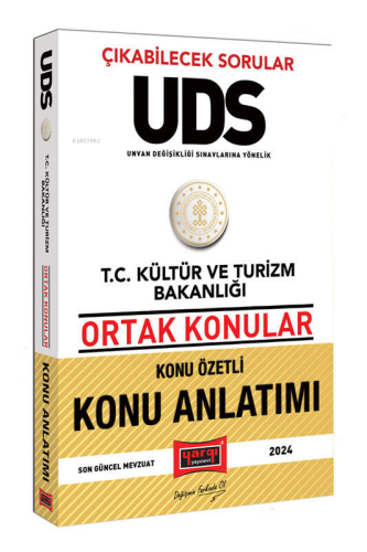 2024 UDS T.C Kültür ve Turizm Bakanlığı Ortak Konular Konu Özetli Konu