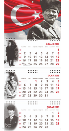 2025 Atatürk Gemici Duvar Takvimi - Ayyıldız