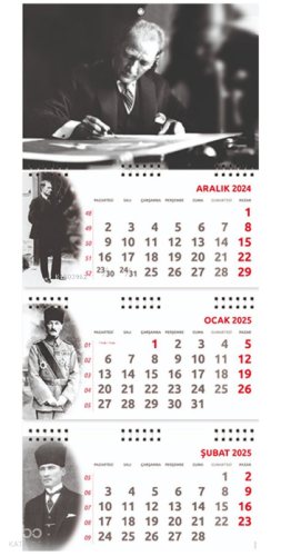 2025 Atatürk Gemici Duvar Takvimi - İmza