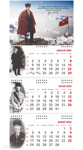 2025 Atatürk Gemici Duvar Takvimi - Sakarya