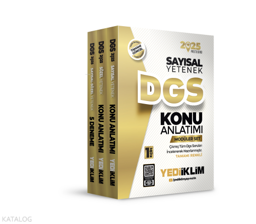 2025 DGS Modüler Set(Sayısal Bölüm-Sözel Bölüm-Deneme)