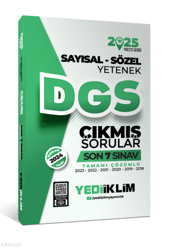 2025 DGS Sayısal Sözel Yetenek Tamamı Çözümlü Son 7 Sınav Çıkmış Sorular