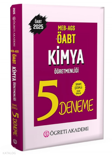 2025 MEB AGS ÖABT Kimya Öğretmenliği Tamamı Çözümlü 5 Deneme