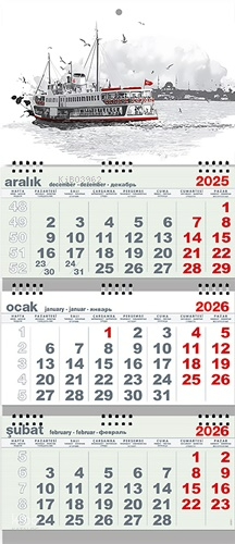 2026 Gemici Takvim - Yolcu Gemisi