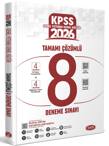 2026 KPSS Genel Yetenek Genel Kültür Tamamı Çözümlü 8 Deneme Sınavı