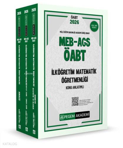 2026 MEB AGS ÖABT İlköğretim Matematik Konu Anlatımlı (3 Kitap)