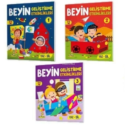 3-6 Yaş Beyin Geliştirme Etkinlikleri YAZ-SİL Kitaplar Yükselen Zeka