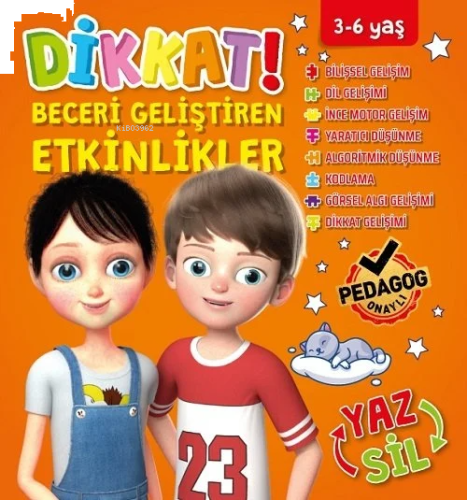 3-6 Yaş Dikkat Beceri Geliştirme Etkinlikleri Turuncu Seri