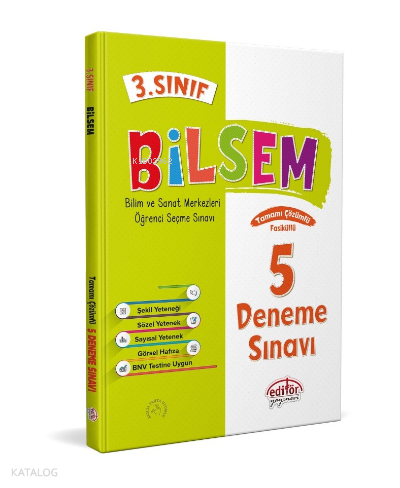 3. Sınıf Bilsem Tamamı Çözümlü 5 Fasikül Deneme Sınavı