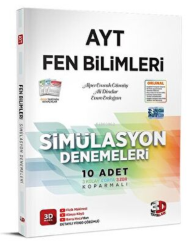 3D Yayınları AYT Fen Bilimleri Simülasyon Denemeleri