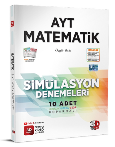 3D Yayınları AYT Matematik Simülasyon 10 lu Denemeleri