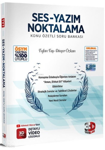 3D Yayınları Ses-Yazım Noktalama Konu Özetli Soru Bankası