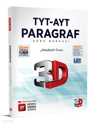 3D Yayınları TYT-AYT Paragraf Soru Bankası