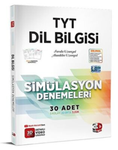 3D Yayınları TYT Dil Bilgisi Simülasyon Denemeleri Detaylı Video Çözümlü