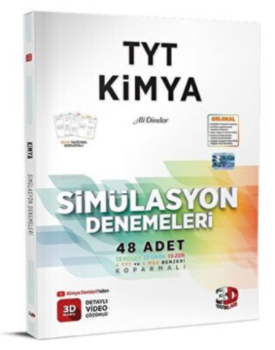 3D Yayınları TYT Kimya Simülasyon 48 Deneme