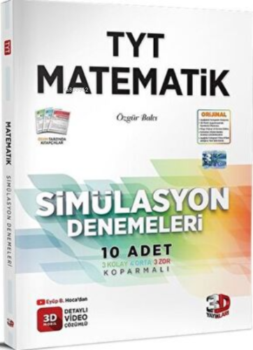 3D Yayınları TYT Matematik Simülasyon 10 Deneme
