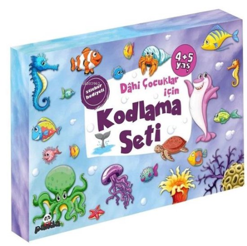 4-5 Yaş Dahi Çocuklar için Kodlama Seti - Sticker Hediyeli - 3 Kitap Takım