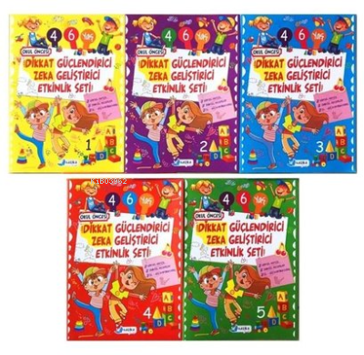 4-6 Yaş Dikkat Güçlendirici ve Zeka Geliştirici Etkinlik Seti - 5 Kitap Takım