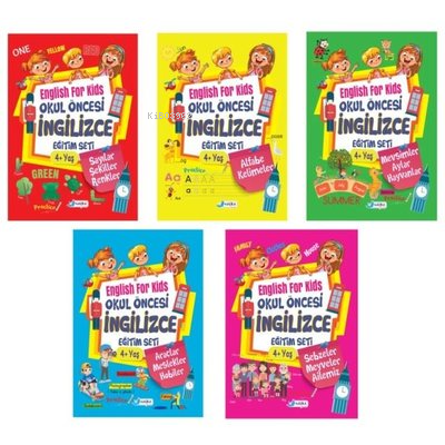 4-6 Yaş Okul Öncesi İngilizce Eğitim Seti - 5 Kitap Takım