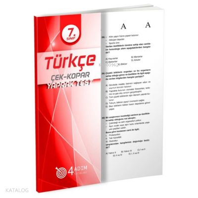 4 Adım - 7. Sınıf Türkçe Yaprak Test