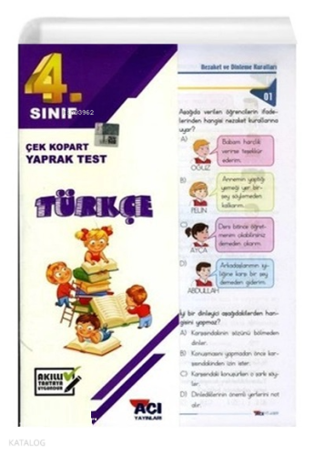 4. Sınıf Türkçe Çek Kopart Yaprak Test