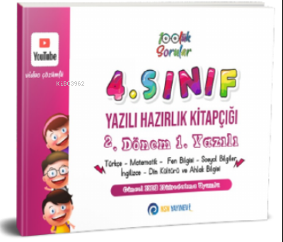 4 Sınıf Yazılı Hazırlık Kitapçığı 2 Dönem 1 Yazılı;Çek Kopart