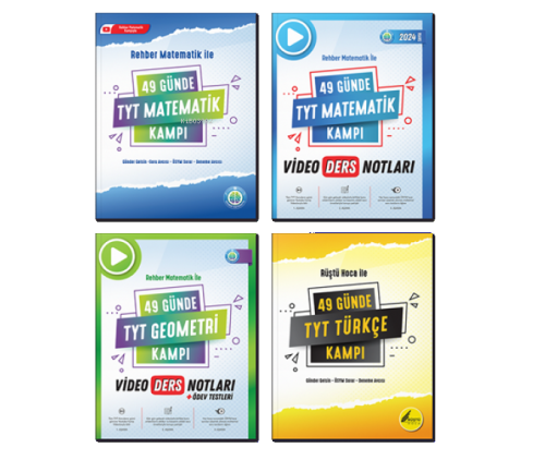 49 Günde TYT Kamp Kitapları - 1.200 Kitaplık Set Yüzde 15 Prim Hediyeli