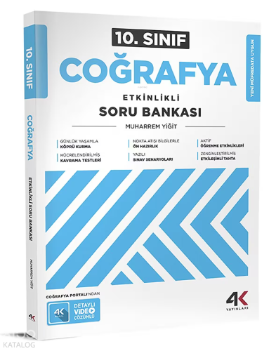 4K Yayınları 10. Sınıf Coğrafya Etkinlikli Soru Bankası